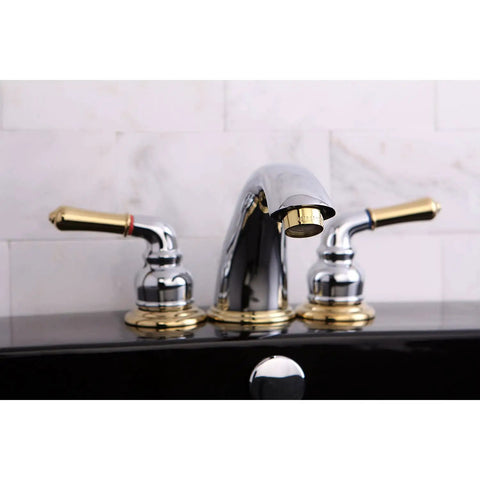 Magellan Widespread Bathroom Faucet 8 Inch Adjustable Center Polished Brass Solid Brass Construction Drip Free Washerless