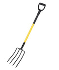 Long Handle Garden Spading Fork With Y Grip 4 Tine Metal Digging Fork For Gardening And Composting Durable Yard Work Buddy 46 Inch