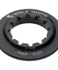 Centerlock Rotor Lockring With Internal Spline Black 7075-T6 Aluminum Ultra Lightweight 10.5g Fits 12mm Through Axle Or Quick Release
