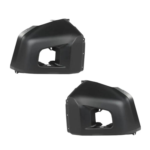 Sick New Front Bumper End Cap Kit Fits Your 2014-2021 Toyota Tundra SR TRD Pro Limited CrewMax Double Cab Without Park Assist For That Fresh Rock Solid Look black plastic pair