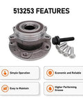 513253 Front Wheel Bearing & Hub Assembly Compatible - Audi A3 Q3 TT Quattro, VW Beetle CC Golf Jetta Passat - Buy Bearings online - Fast US Shipping