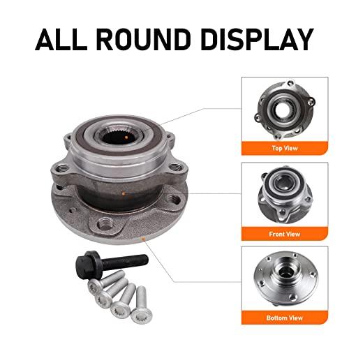 513253 Front Wheel Bearing and Hub Assembly Compatible with Audi A3 Q3 TT  Quattro, VW Beetle CC Golf Jetta Passat