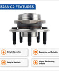 Front view of 513288 Front or Rear Wheel Hub Bearing Assembly Pair for Chevy Malibu Impala with features.