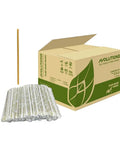 Eco Friendly Agave Drinking Straws 8.25 Inch Wrapped Bulk 2000 Count Plant Based Fibers For Hot Or Cold Beverages Durable Plastic Free Food Grade SEMEDET Certified Natural Sipping Solution, boxed with wrapped straws