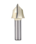 Get That Perfect V-Groove With This 1/2 Inch Shank 90 Degree Router Bit Featuring A Massive 1-1/8 Inch Dia Carbide Tipped Blade For Deep Woodworking Cuts And Clean Decorative Edging On Any Project, 90 degree router bit with carbide tip.