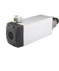 High Performance CNC Milling Spindle Motor 9.0KW Air Cooled ER32 Chuck 18000 RPM side view with cooling vents and connector.