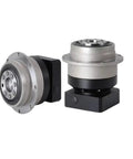 TopShelf Helical Planetary Gearbox Delivers ButterSmooth Precision As A Nema23 Or Nema34 Servo Motor Rotary Reducer, two views.