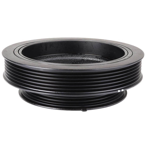 Harmonic Balancer Crankshaft Pulley for Infiniti I30 and Nissan Maxima 3.0L, 1995-2001, side view, smooth black finish, reduces vibration