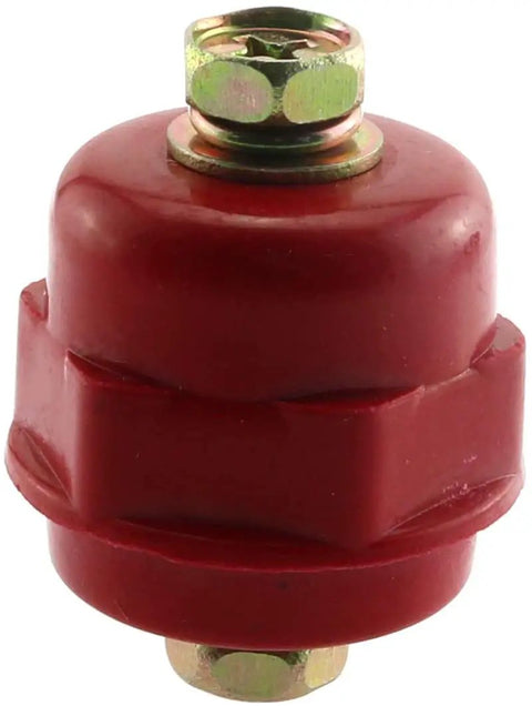 Busbar Insulator Kit 5 Piece Red Resin SM-25 M6 Polyester Standoff Insulators With Screws For Electrical Cabinets, red epoxy resin busbar insulator with M6 hardware