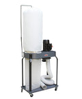 Heavy Duty Woodworking Dust Collector With 1350W Motor And 5650 CFM Airflow portable unit with large collection bags and hose for garage use.