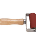 Heavy Duty PVC Welding Seam Roller With Double Bearing Handles, 32mm Or 80mm Silicone Wheel For Tarpaulin Repair Up To 260°C Heat Resistant Wood Grip