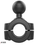 Torque Handlebar Mount Base With One Inch Ball For Three Quarters To One Inch Bars, Clamp Rail Mount For Motorcycle, Bike, Side By Side And ATV