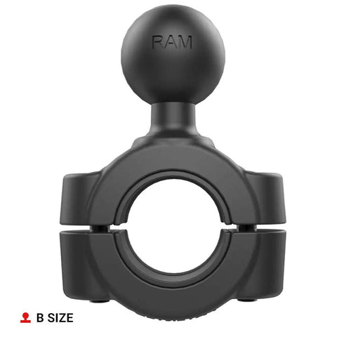 Torque Handlebar Mount Base With One Inch Ball For Three Quarters To One Inch Bars, Clamp Rail Mount For Motorcycle, Bike, Side By Side And ATV