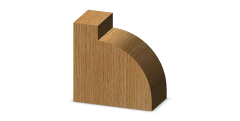 Roundover Router Bit Carbide Tipped One Sixteenth Inch Radius Five Eighths Inch Diameter One Quarter Inch Shank wood edge example