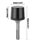 Vibrating Hammer Tool For Auto Body Sheet Metal Bending And Repair, showing 95mm length and 35mm diameter details