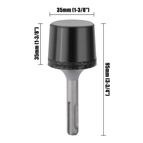 Vibrating Hammer Tool For Auto Body Sheet Metal Bending And Repair, showing 95mm length and 35mm diameter details