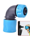 One Half Inch Garden Water Connector Quick Connect Fittings Set For Hoses And Irrigation Elbow Joints Durable Pipe Adapters For Faucets And Hoses No Fuss Easy Snap On Fits One Half Inch And Three Quarter Inch 3 Pack, blue plastic elbow fitting