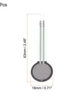 FSR402B Thin Film Pressure Sensor 0 To 10 Kg Force Sensing Resistor Pad Dope Stress Test Sensor Pad For Smart Home Devices Robotics And DIY Electronics Projects 2 Pack Flexible Sensitive And Easy To Use, 63mm x 18mm