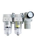 Beefy Three In One Pneumatic FRL Unit For Air Preparation Filter Regulator Lubricator Combination AC A Series Heavy Duty Metal