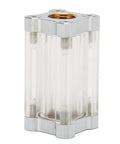 Check out this slick EABCHAML 40 Mesh Inline Water Cooling Filter with a brass and acrylic body, G1/4 threads.