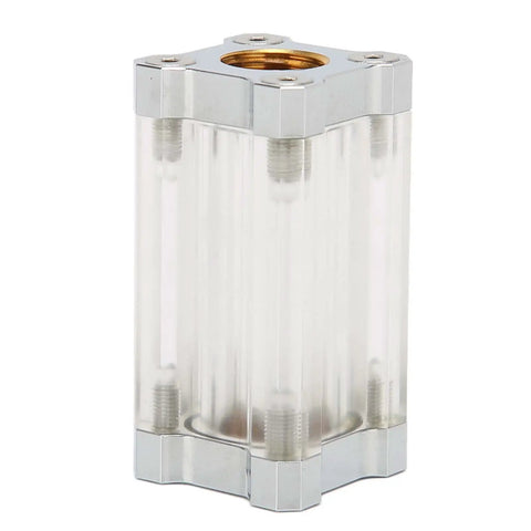 Check out this slick EABCHAML 40 Mesh Inline Water Cooling Filter with a brass and acrylic body, G1/4 threads.