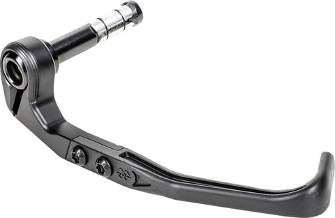 Heavy Duty Left Clutch Lever Guard Crafted From Real Carbon Fiber With A Slick Black Finish, detailed view of the guard.