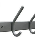Heavy Duty Industrial Wall Mounted Coat Rack With Nine Sturdy Steel Hooks For Outerwear And Accessories Built Tough For Daily Grind With No Sweat Setup For Entryway Use, close-up of hooks.