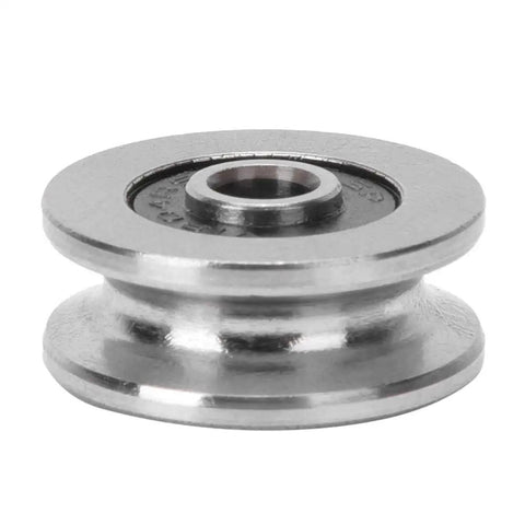 Rock Solid Steel V Groove Ball Bearings 10 Pack V1804 Track Rollers with smooth finish and 18mm diameter for low noise operation.