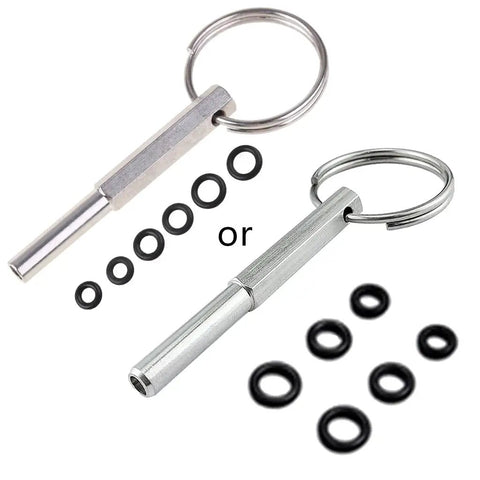 Pro Grade Security Oval Head Screws With Special Bit For Coffee Machines Removal Kit showing keyring tool and O-rings