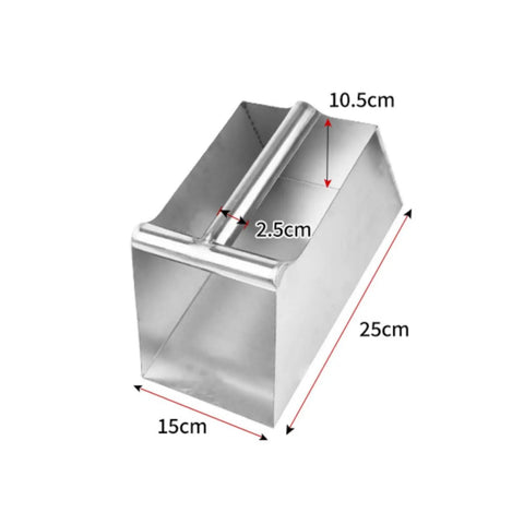 Stainless Steel Dustpan And Grain Scooper With Rugged Ergonomic Handle For Debris Cleanup In Workshops Warehouses Farms And Home Use Heavy Duty 201 Stainless Steel Construction For Quick Efficient Cleanup, 25cm x 15cm x 10.5cm