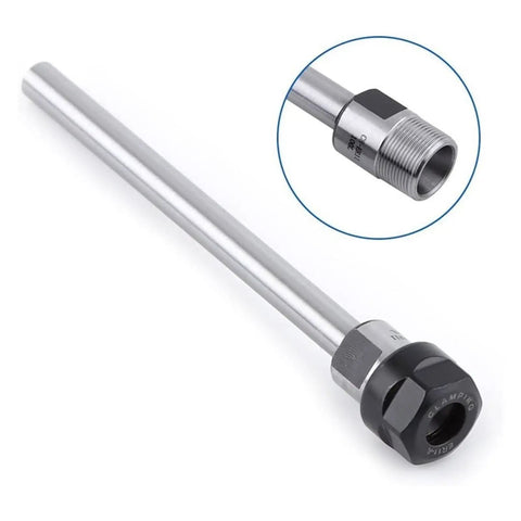 Heavy Duty Collet Extension Bar 8Mm Cylindrical Shank ER11 Mount showing a cylindrical high hardness steel design for precision tasks.
