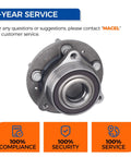 Beefed-Up 513442 Wheel Bearing Hub Assembly for 2020-2022 Buick Encore GX; front view of sealed grey metal unit with 3-year service info.