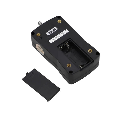Force Gauge Tension Tester With 100N And 500N Capacity A Must Have Tool For Compression And Tension Four Units Newton Kilogram Pound Ounce Adjustable Acceleration For Precise Testing, 500N model with battery cover removed