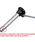 Close-up of Boat Bimini Top Pins 3/16 Inch Stainless Steel Quick Release Pull Pins With Nylon Head And Lanyard For Ball Socket Deck Hinges