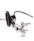 Hella Durable Encoder Wheel Meter Featuring Smart Digital Counter For No Sweat Length Tracking and Top Shelf Mechanical Operations For Flooring Carpet Pipe Surveying And General Construction Applications side view with dimensions labeled