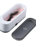 Portable Ultrasonic Jewelry Cleaner Mini Home Cleaning Kit For Glasses, Dentures And Bling, 250ml Tank open with cord inside