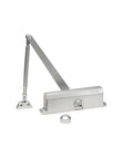 Compact Workhorse Door Closer With Adjustable Spring Tension And Aluminum Finish ADA Ready Non Handed And Reversible Easy Install