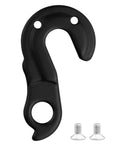 Black aluminum Derailleur Hanger Replacement for Mountain Bikes and Road Bicycles - Fits Diamondback Overdrive, with screws