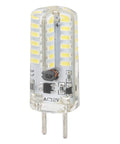 Top Tier 12V GY6.35 Bi Pin Led Bulb 3W 48 Smd Chips Cool White 6000K Energy Saving Crystal Chandelier Lighting 2 Pack showing LED design.