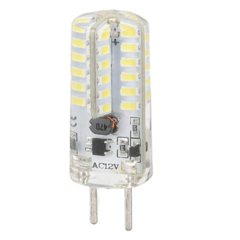 Top Tier 12V GY6.35 Bi Pin Led Bulb 3W 48 Smd Chips Cool White 6000K Energy Saving Crystal Chandelier Lighting 2 Pack showing LED design.