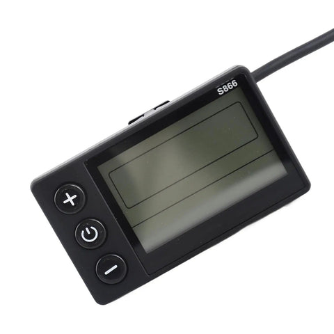 Bike Computer Display With SM Plug For Ebikes And Scooters, S866 LCD Odometer, 24V 36V 48V Electric Bike Dashboard, Easy No Tool Installation, 22.2mm Handlebar Mount, Replacement Parts For Electric Rides