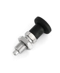 Hella Tough M6 Stainless Steel Spring Return Knurled Thumb Wheel Knob with Heavy Duty Indexing Pin for machine use.