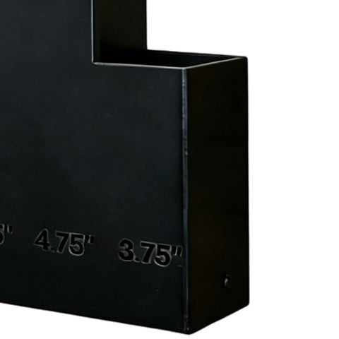 Close-up of black Zip Tie Organizer Wall Mount Rack For Garage Clutter Free Tool Storage with visible compartment depths.