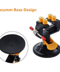 Mini Table Vise With Suction Base, 360 Degree Rotating Clamp, 0 to 25mm Jaw, shown with vacuum base design