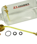 RC Gas Fuel Tank Bottle 260ml Transparent Plastic for RC Airplanes Easy Inlet Outlet Cap Fit Durable Clear Fuel Tank