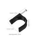 100 Pack 25Mm Half Clamp Fixtures With Steel Nails For Cable Management And Industrial Workholding Plastic Round Tube