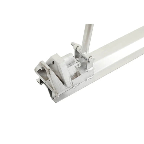 Close-up of Manual Ridge Tile And Roof Panel Cutter For Metal Roofing Color Tiles Edge Cutter with forged high carbon steel blade.