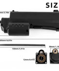 RC Power Starter Handheld Electric Start Igniter for 1/8 and 1/10 Nitro RC Cars, size dimensions and components shown