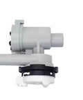 Washing Machine Drain Pump Assembly Replacement For Efficient Drainage, Fits Most Front Load And Top Load Models, Durable Plastic And Metal Housing, Restores Full Drain Function, Easy Install, Long-Lasting Parts. gray plastic and black metal washer pump