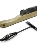Welding Chipping Hammer 10.5 Inch With Coil Spring Handle And 10 Inch Wire Brush Slag Hammer For Cone And Vertical Chisel Welds